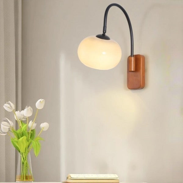 Kaki drehbare Glas-Wandleuchte für Zuhause