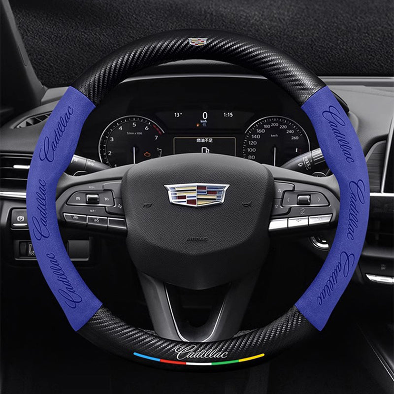 "3D geprägter Lederlenkradbezug, rutschfest, luxuriöses Design, universelle Passform, idealer Schutz und Komfort fürs Auto."