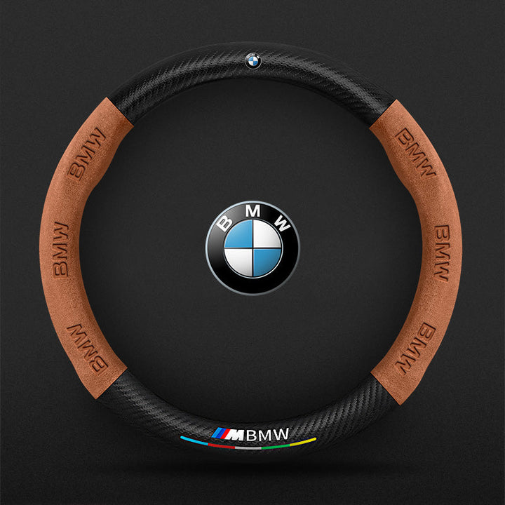 "3D geprägter Lederlenkradbezug, rutschfest, luxuriöses Design, universelle Passform, idealer Schutz und Komfort fürs Auto."