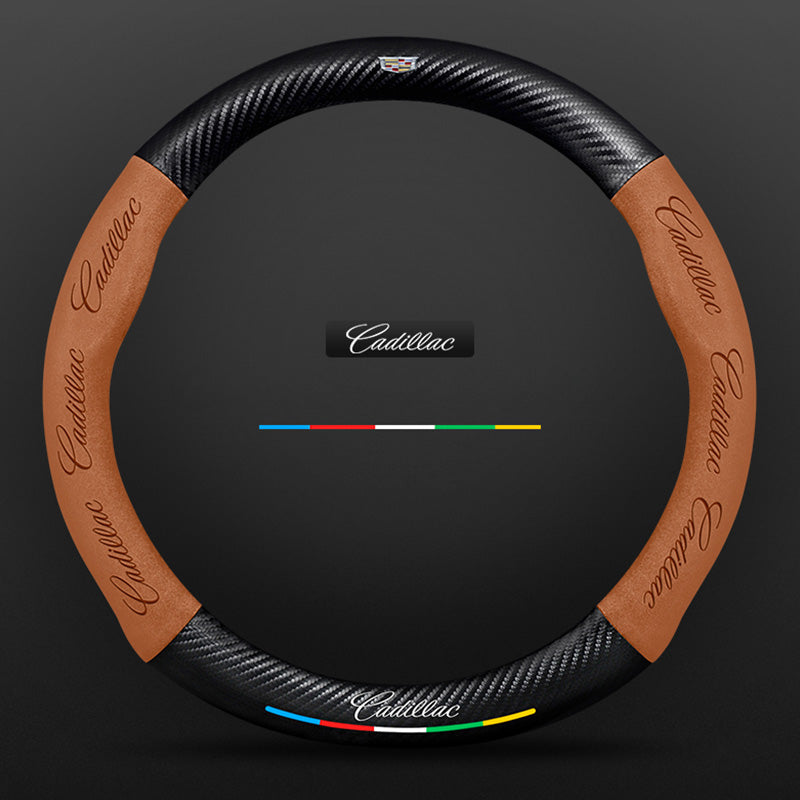"3D geprägter Lederlenkradbezug, rutschfest, luxuriöses Design, universelle Passform, idealer Schutz und Komfort fürs Auto."