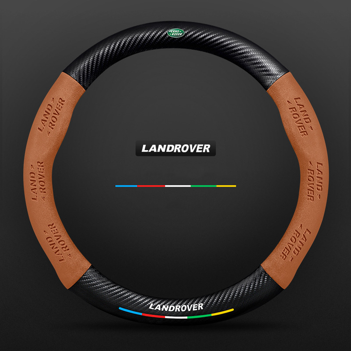 "3D geprägter Lederlenkradbezug, rutschfest, luxuriöses Design, universelle Passform, idealer Schutz und Komfort fürs Auto."