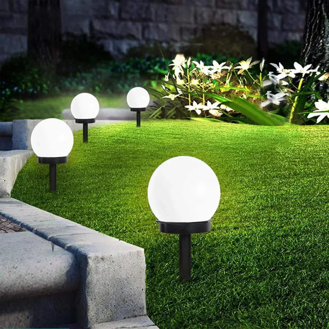 "3er Set LED Solarleuchten, wasserdicht, für Gartenbeleuchtung, energieeffizient, modernes Design, wetterfest"