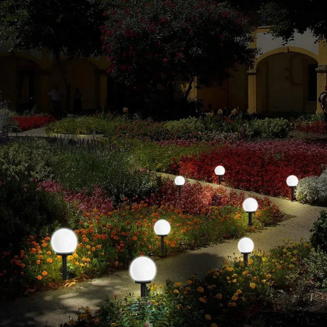 "3er Set LED Solarleuchten, wasserdicht, für Gartenbeleuchtung, energieeffizient, modernes Design, wetterfest"