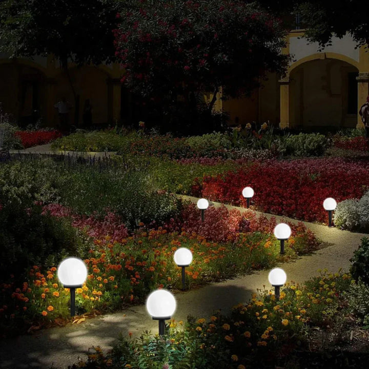 "3er Set LED Solarleuchten, wasserdicht, für Gartenbeleuchtung, energieeffizient, modernes Design, wetterfest"