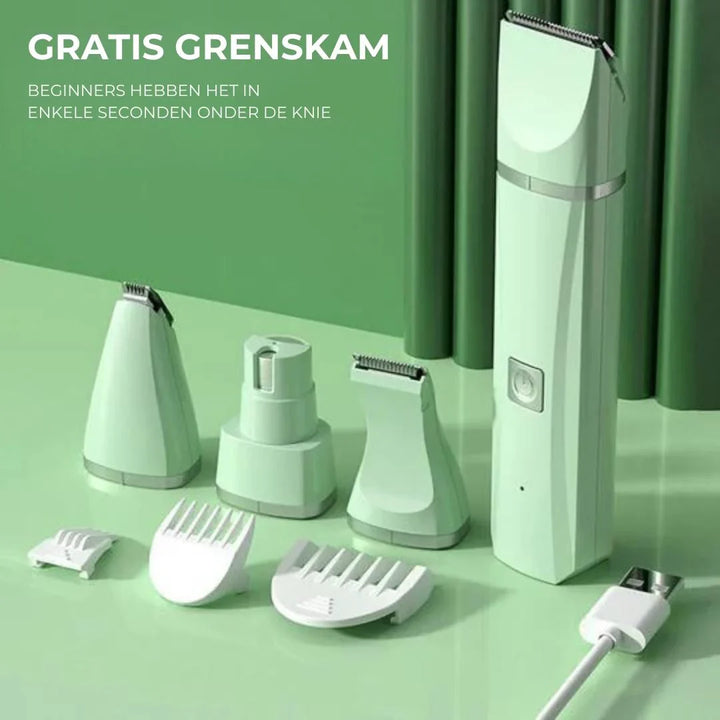"4-in-1 Tierpflege-Trimmer, ergonomisch, multifunktional, für Fell- und Pfotenpflege, Eleganz, flüsterleise, Haustierbedarf"