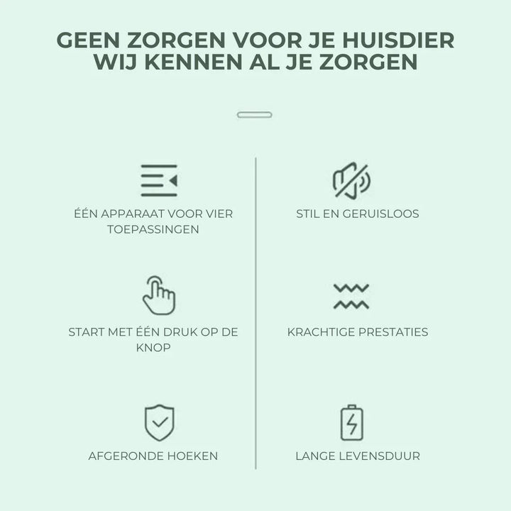"4-in-1 Tierpflege-Trimmer, ergonomisch, multifunktional, für Fell- und Pfotenpflege, Eleganz, flüsterleise, Haustierbedarf"