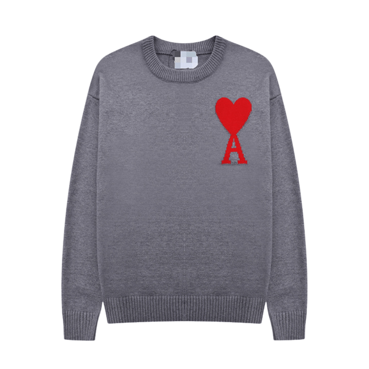 Damen Pullover mit Herz-Druck