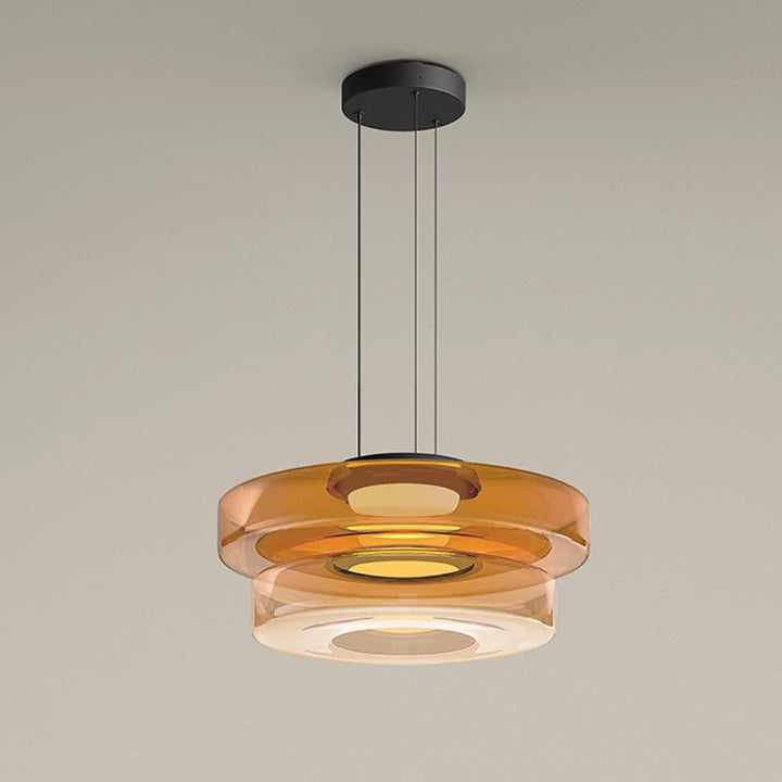 Moderne Glas-Hängeleuchte im Bauhaus-Stil für Wohnzimmer