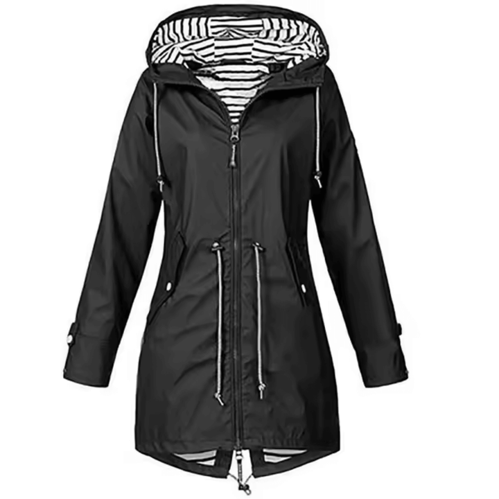 Wasserdichter Mantel mit Kapuze für Damen