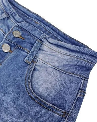 Dehnbare Damenjeans in Hell- und Dunkelblau