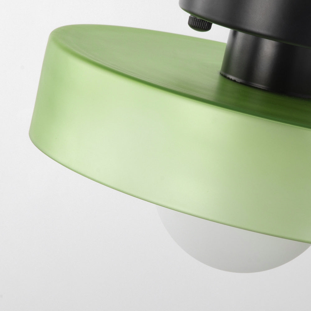 Moderne Runde Deckenleuchte aus Glas mit G9 Fassung