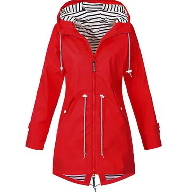 Wasserdichte Damenjacke mit Kapuze - Elegantes Design