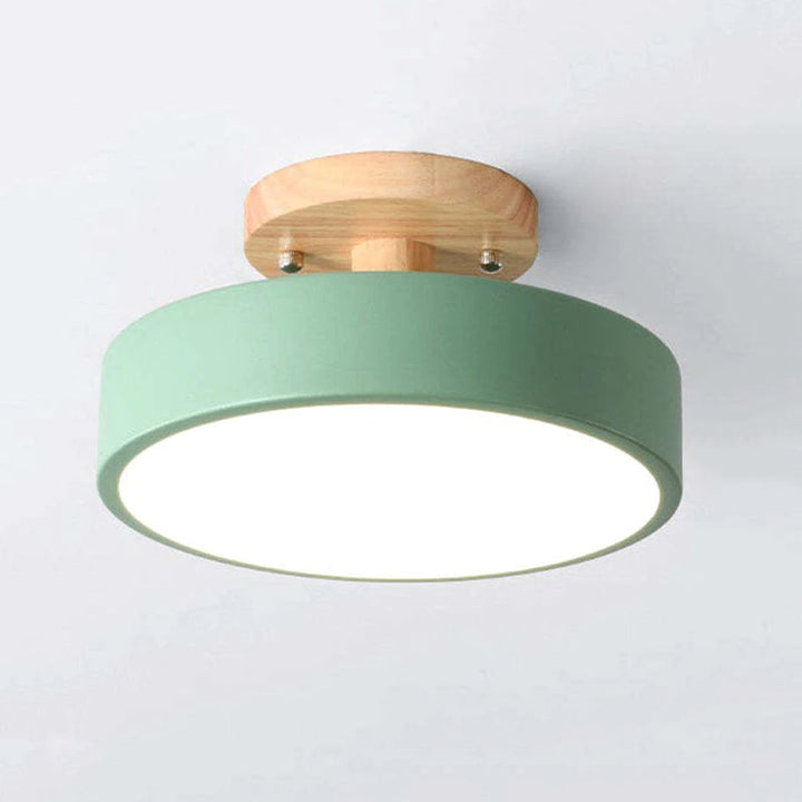 Moderne Holz-LED-Deckenleuchte