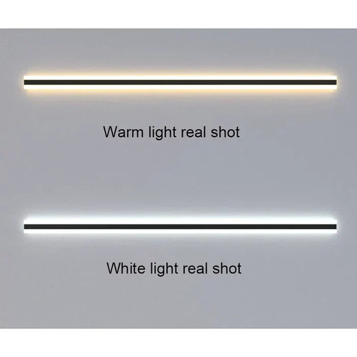 LED-Lichtleiste warmweiß und kaltweiß, Vergleich, moderne Beleuchtung, energiesparend.