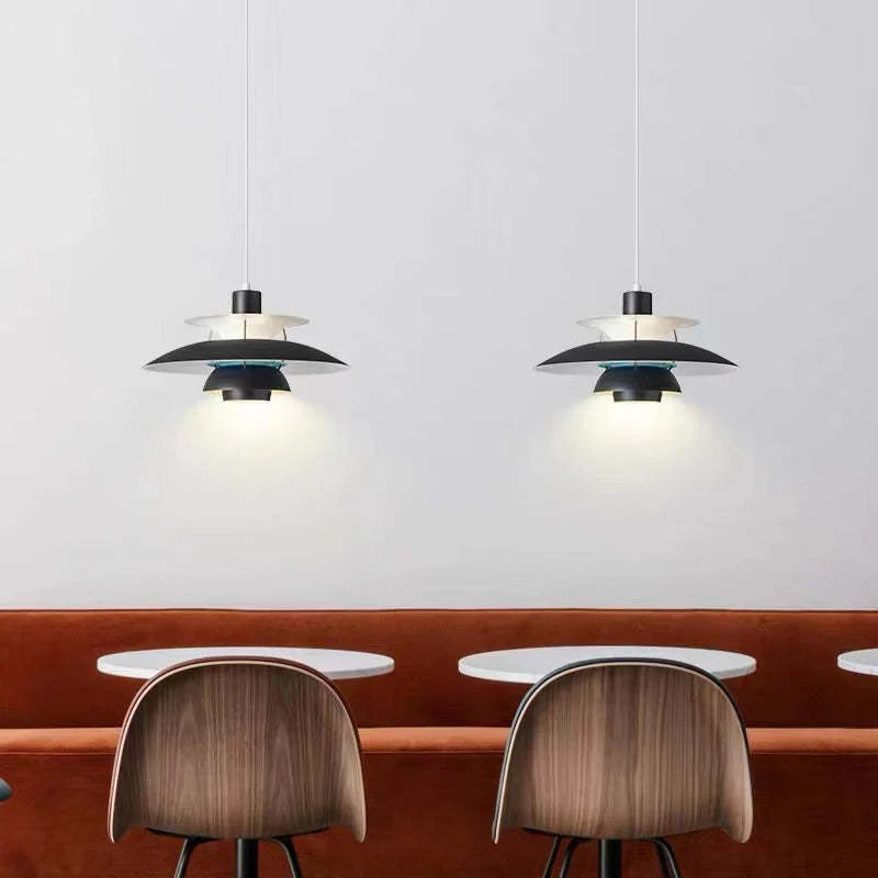 Moderne LED-Hängelampe mit Farbschirm für Innenräume