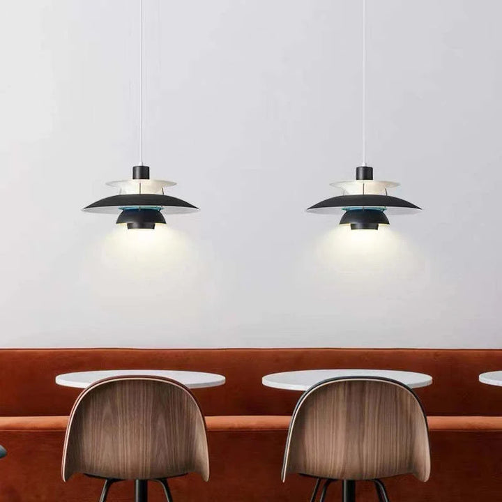 Moderne LED-Hängelampe mit Farbschirm für Innenräume