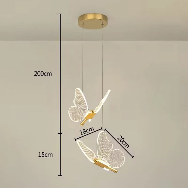 Elegante Schmetterlings-Hängeleuchte für das Wohnzimmer