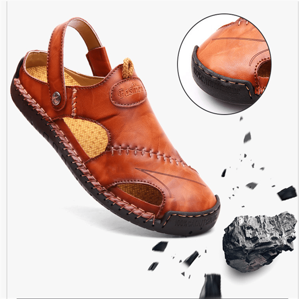 Herren Orthopädische Ledersandalen mit Fußgewölbeunterstützung