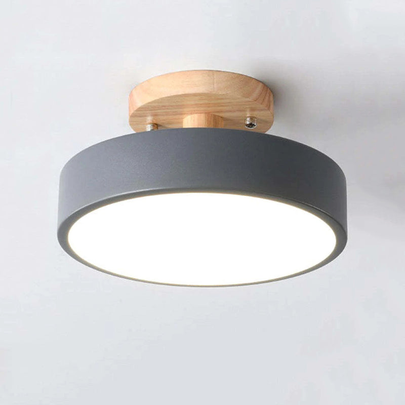 Moderne Holz-LED-Deckenleuchte