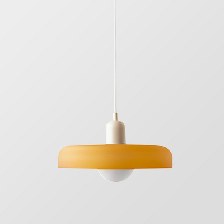 Bauhaus-Pendelleuchte aus farbigem Glas für moderne Inneneinrichtung
