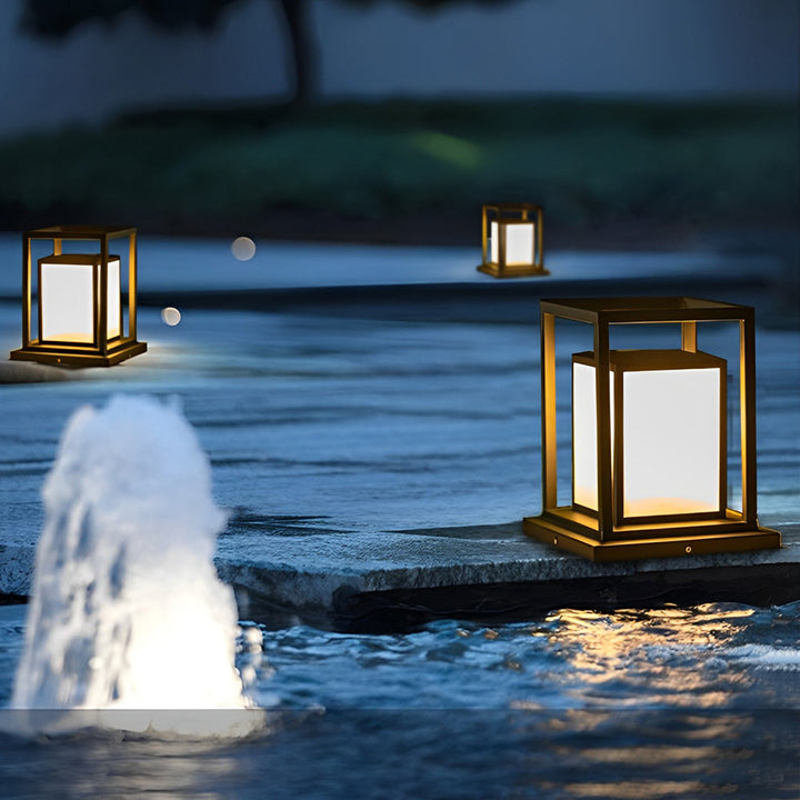 Wasserdichte LED-Solarpfostenleuchte aus Edelstahl