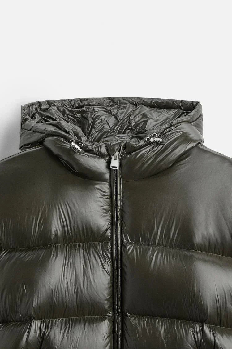 Unisex Daunenjacke - Wärme und Komfort in Schwarz und Grün