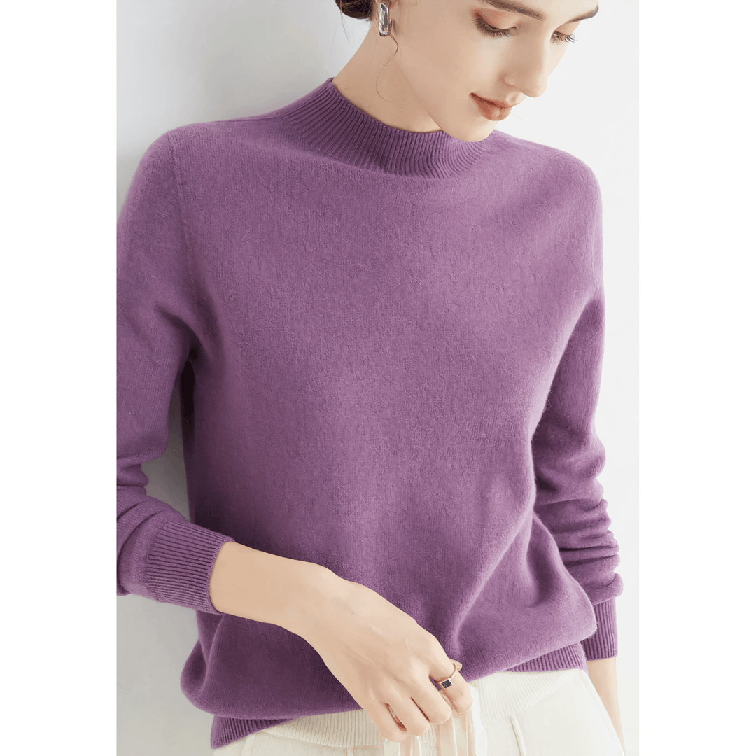 Weicher Damen-Pullover mit Rollkragen