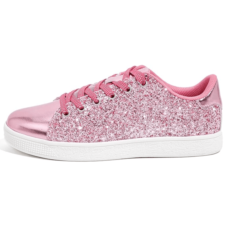 Damen Glitzer Sneaker mit Schnürung