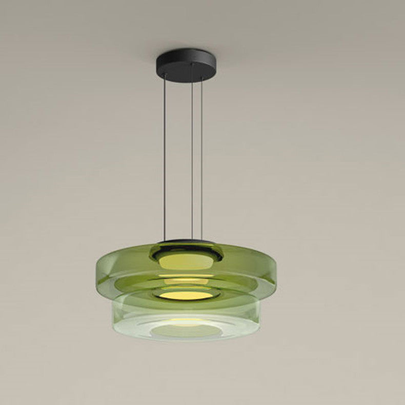 Moderne Glas-Hängeleuchte im Bauhaus-Stil für Wohnzimmer