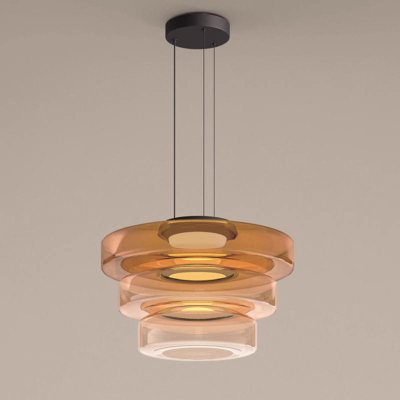 Moderne Glas-Hängeleuchte im Bauhaus-Stil für Wohnzimmer
