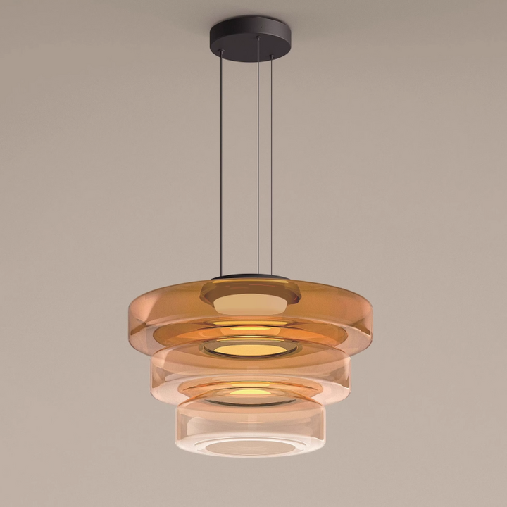 Moderne Glas-Hängeleuchte im Bauhaus-Stil für Wohnzimmer