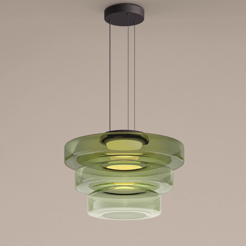 Moderne Glas-Hängeleuchte im Bauhaus-Stil für Wohnzimmer