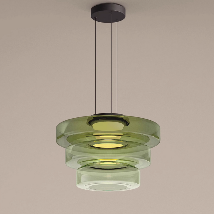 Moderne Glas-Hängeleuchte im Bauhaus-Stil für Wohnzimmer