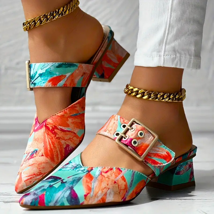 Damen-Slipper mit Blumenmuster für Komfort und Stil