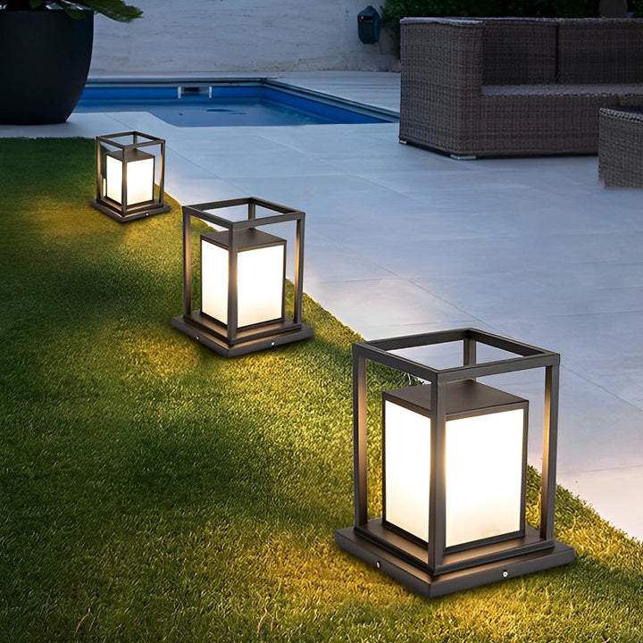 Wasserdichte LED-Solarpfostenleuchte aus Edelstahl