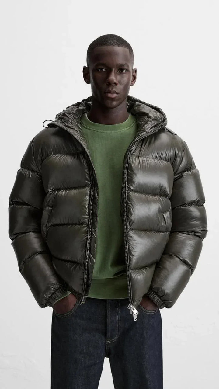 Unisex Daunenjacke - Wärme und Komfort in Schwarz und Grün