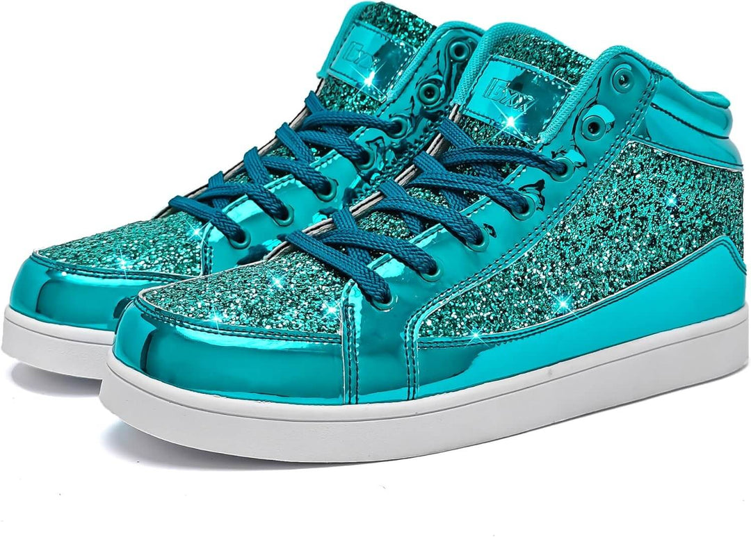 Glitzer-Sneaker: Casual & Neon