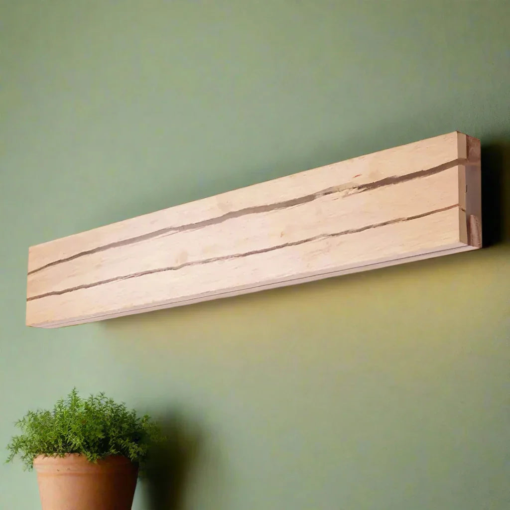 Moderne Holz LED-Wandleuchte mit Rissmuster