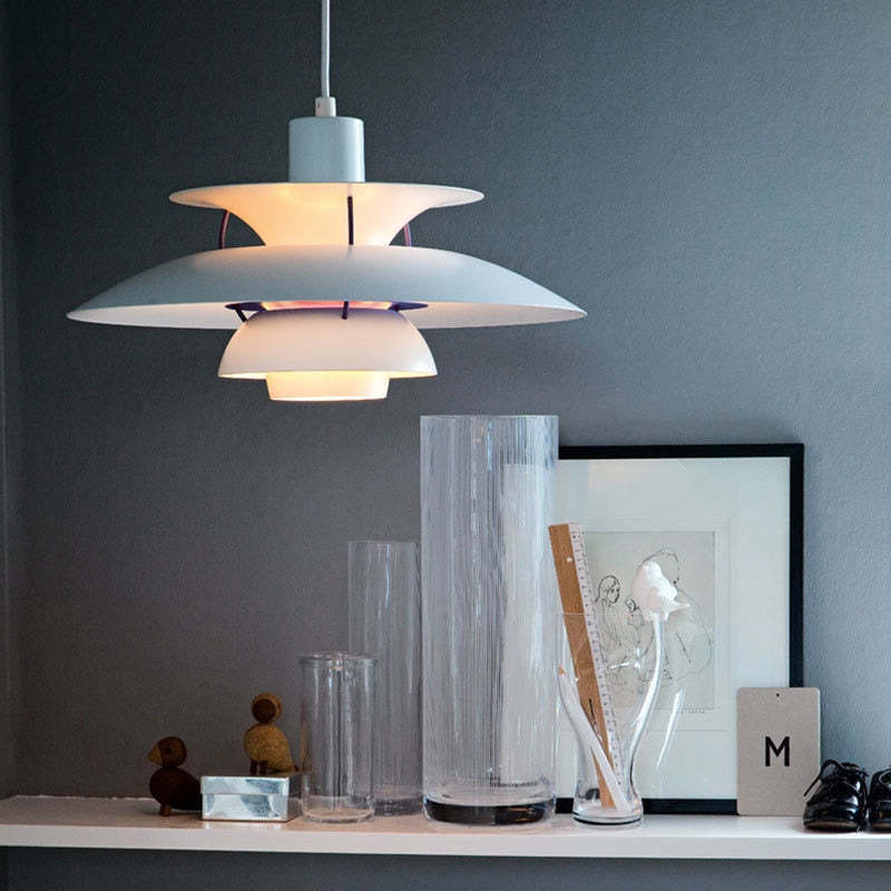 Moderne LED-Hängelampe mit Farbschirm für Innenräume