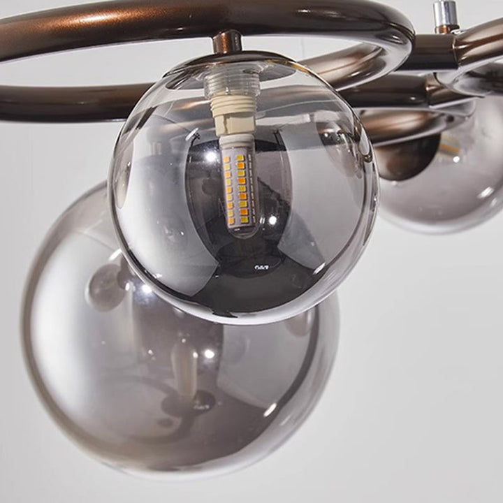 Moderne Esstischlampe mit Ringen, dimmbar