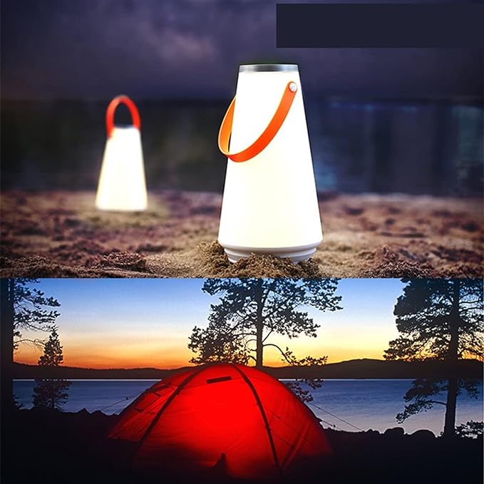 Tragbare LED-Campingleuchte für draußen mit warmem Licht
