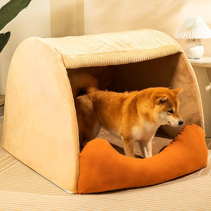 Abnehmbares Hundezeltbett aus Flanell - Warm & Stabil