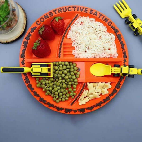 Kinderbesteck-Set: Bagger-Design