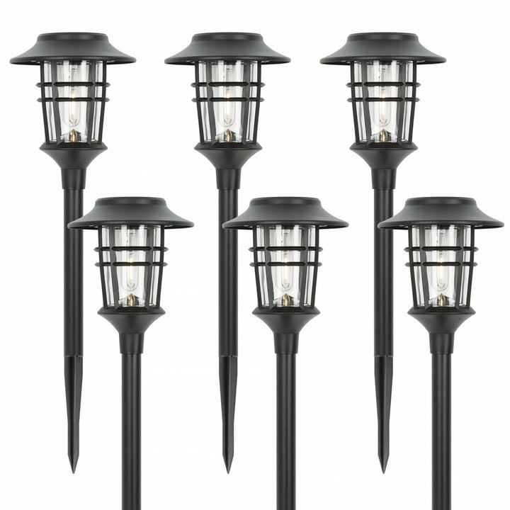 Solar-Gartenlampen Set für Außenbereich, 6 Stück