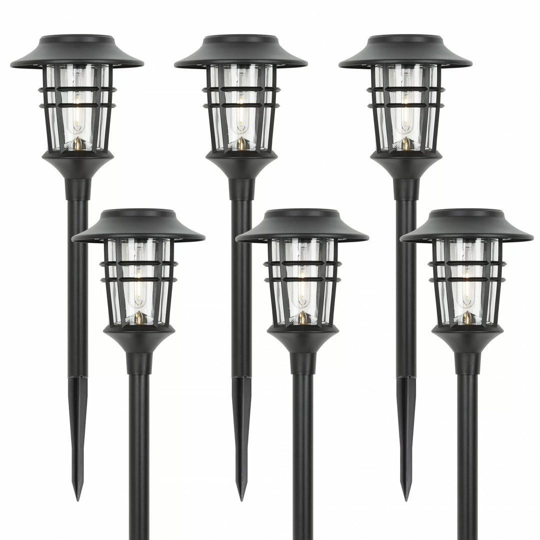 Solar-Gartenlampen Set für Außenbereich, 6 Stück