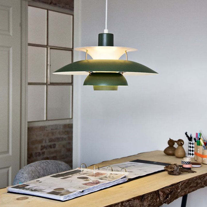 Moderne LED-Hängelampe mit Farbschirm für Innenräume