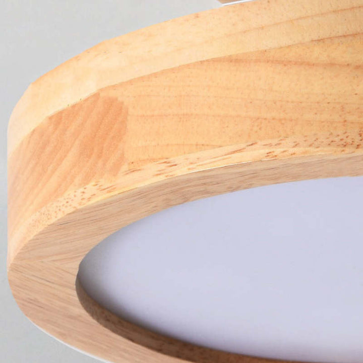 Moderne Holz-LED-Deckenleuchte