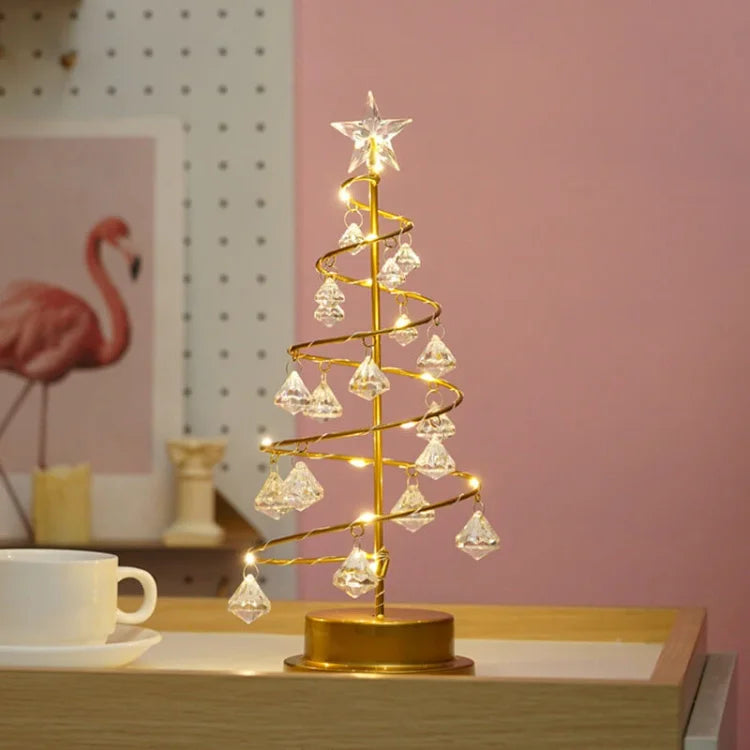 Weihnachtlicher LED-Tischbaum aus Acrylglas