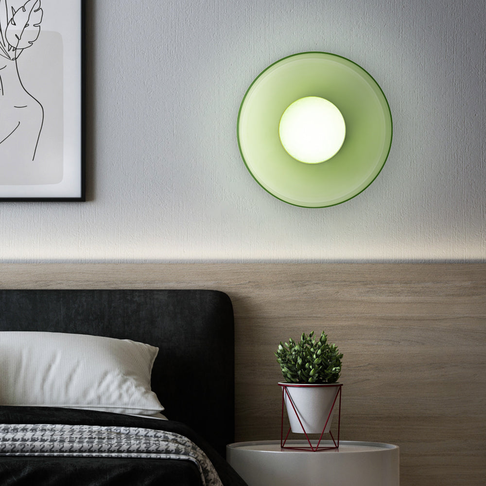 Moderne Runde Deckenleuchte aus Glas mit G9 Fassung