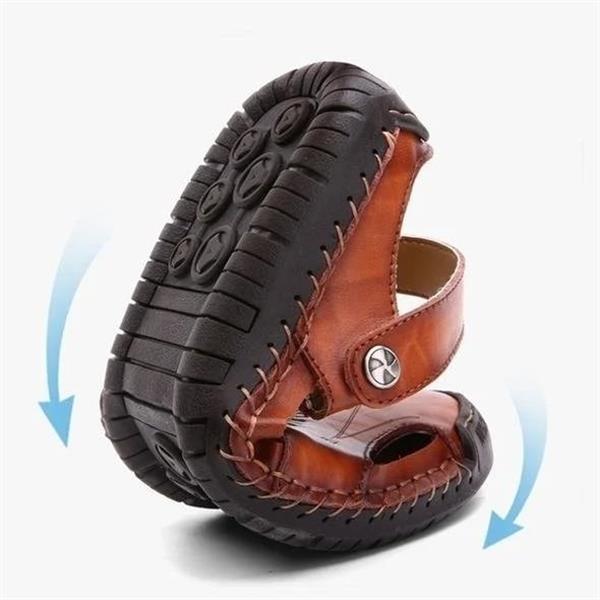 Herren Orthopädische Ledersandalen mit Fußgewölbeunterstützung